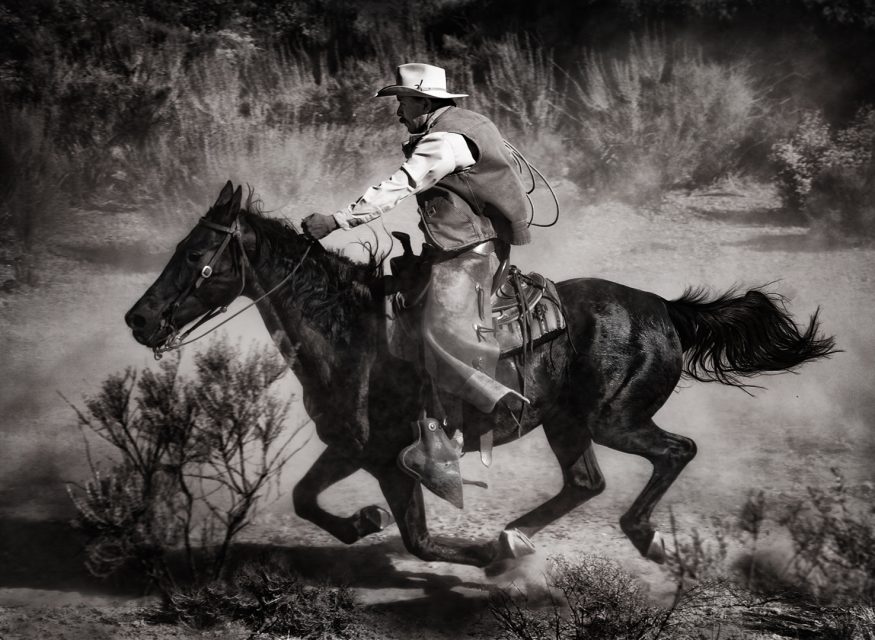 Realistic 2nd Place Cowboy on the Run by Judy MacLean